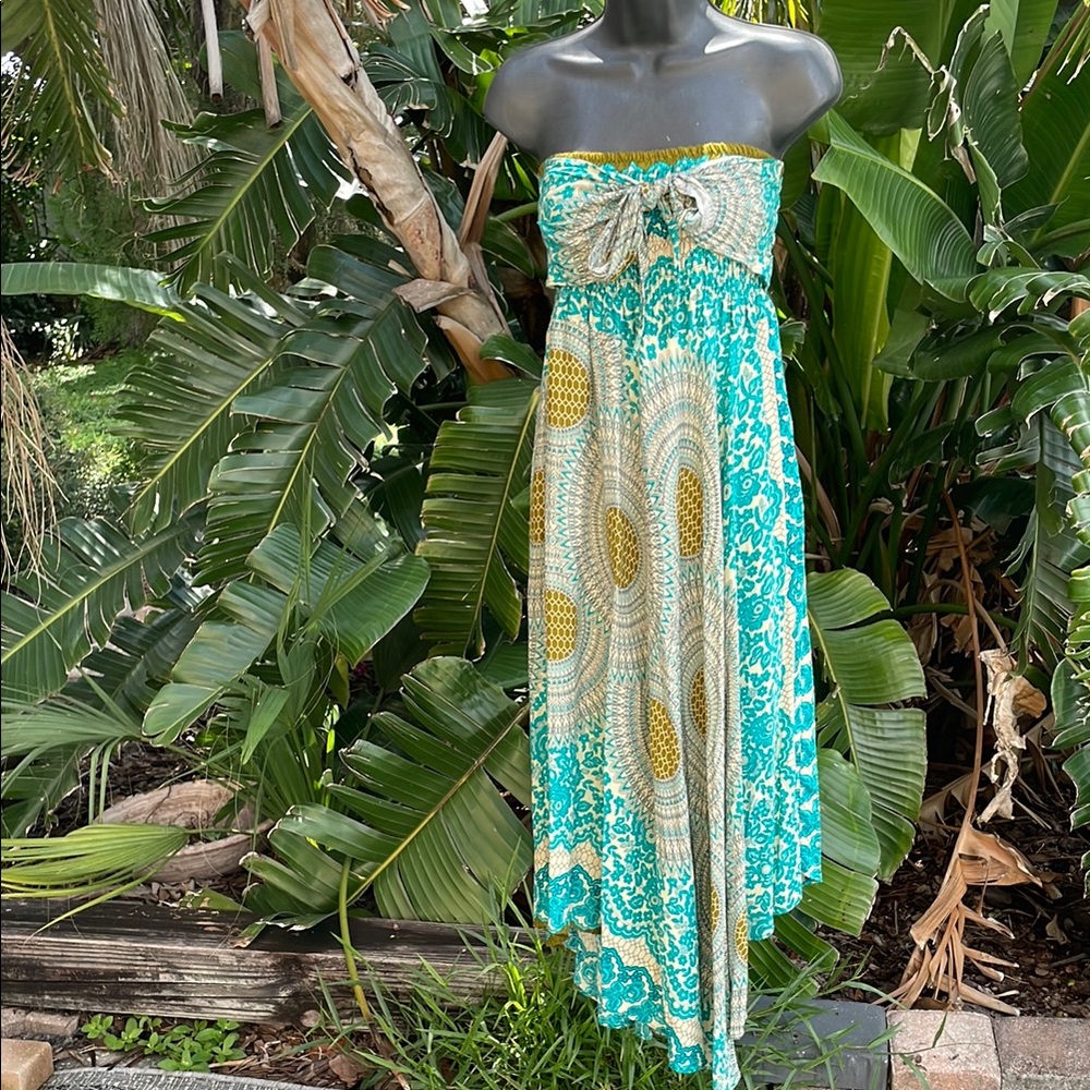 Convertible strapless, dress, or drop waste skirt